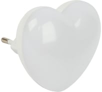 Светильник-ночник Сердце FERON с датчиком освещенности 4LED 0,5W 220V белый 53297