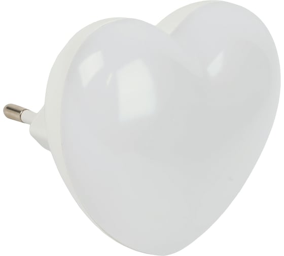 Светильник-ночник FERON Сердце с датчиком освещенности 4LED 0,5W 220V белый 53297