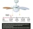 Люстра вентилятор DREAMFAN Smart White RC 76 90207DFN 12