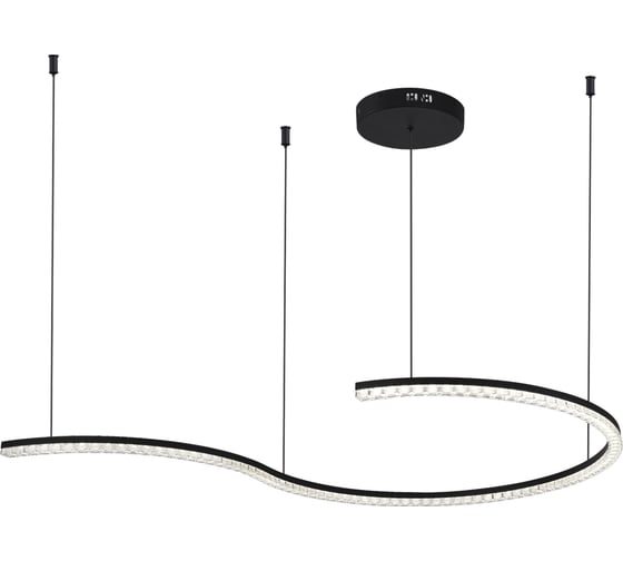 Светильник подвесной ST LUCE черный/прозрачный LED 1*65W 4000K SL1018.403.01