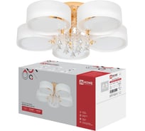 Люстра под лампу IN HOME MODERN LIMA-CL-5E27-GL 5хЕ27 белый плафон, золотой 4690612067179