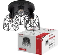 Светильник настенно-потолочный под лампу IN HOME LOFT ATIKO-СL-3E27R-BL 3хЕ27 черный 4690612067278