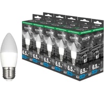 Лампа светодиодная LED CN 6,5Вт E27 6500K B35 ES Econ (упаковка 10шт) 10-7265022