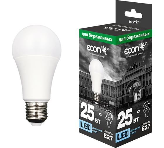 Лампа светодиодная Econ LED A 25Вт E27 6500K A67 ES 10-7125022