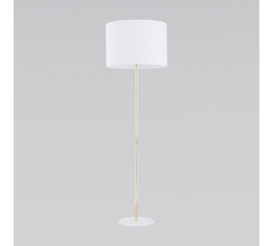 Напольный светильник TK Lighting E27 Umberto с тканевым абажуром 16033 золото/белый a068715