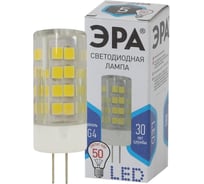 Лампы ЭРА STD LED JC-5W-220V-CER-840-G4 светодиодные 5Вт керамика капсула нейтральный белый свет G4 Б0057759