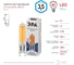Набор ламп ЭРА 10 штук STD LED JCD-6W-GL-840-G9 светодиодные 6Вт капсула нейтральный белый свет G9 Б0057765 3