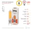 Набор ламп ЭРА 10 штук STD LED JCD-6W-GL-827-G9 светодиодные 6Вт капсула теплый белый свет G9 Б0057764 5