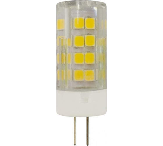 Набор ламп ЭРА 10 штук STD LED JC-7W-220V-CER-840-G4 светодиодные 7Вт керамика капсула нейтральный белый свет G4 Б0057761