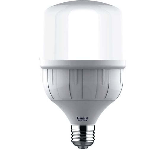 Универсальная высокомощная светодиодная лампа General Lighting Systems E27, энергоэффективная лампочка – Цилиндр, световой поток 5300 лм (люмен), мощность 65 Вт, холодный белый 6500К 660008