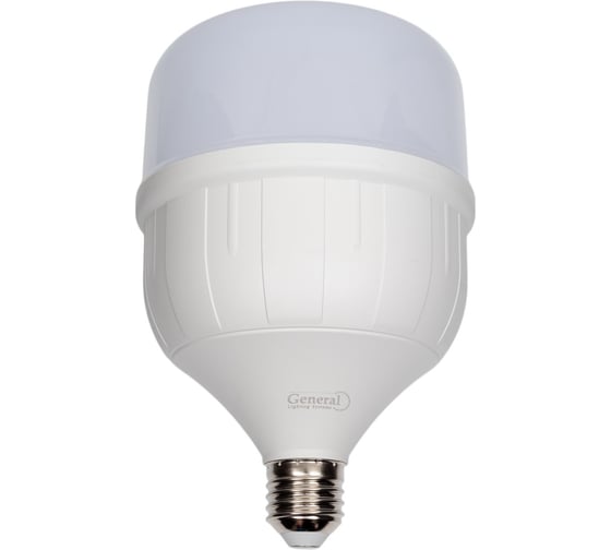 Универсальная высокомощная светодиодная лампа General Lighting Systems E27, энергоэффективная лампочка – Цилиндр, световой поток 5300 лм (люмен), мощность 65 Вт, холодный белый 6500К 660008 1