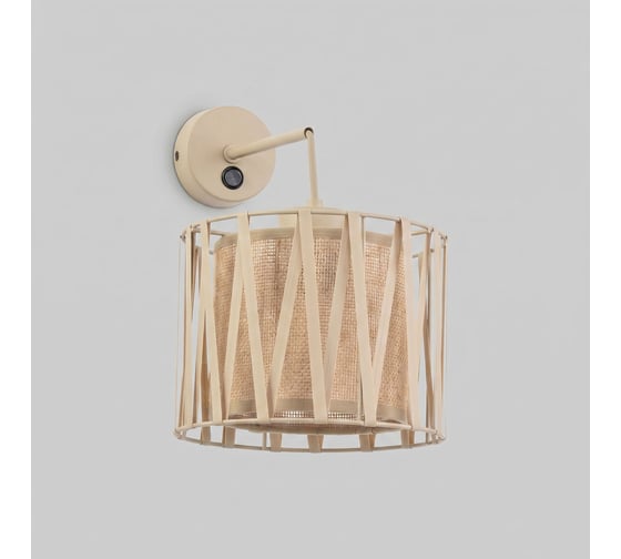 Настенный светильник TK Lighting E27 Harmony Sabia с тканевым плафоном 11462 бежевый a072563