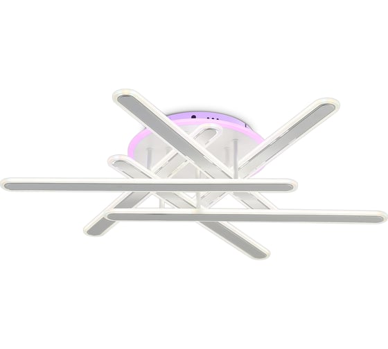 Ambrella Light Светильник светодиодный потолочный WH/CH белый/хром 135 В 3000K-6400K-RGB 800х770х160 (ПДУ РАДИО 2.4G) FA8907