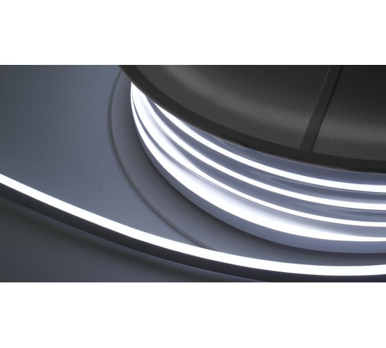 Неон тонкий DIAMOND LED -DC12-COLD WHITE-10mm-MEN (50 п.м.) 12V, цвет холодный белый NEON-6X12-SIL