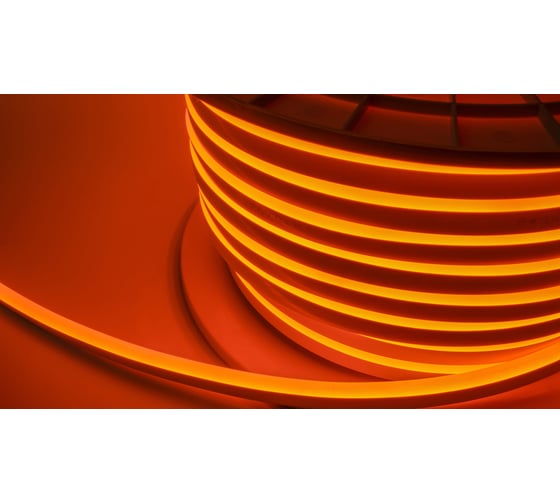 Неон тонкий DIAMOND LED -ORANGE-10mm-MEN (50 п.м.) 12V, цвет оранжевый NEON-8X16-SIL-DC12
