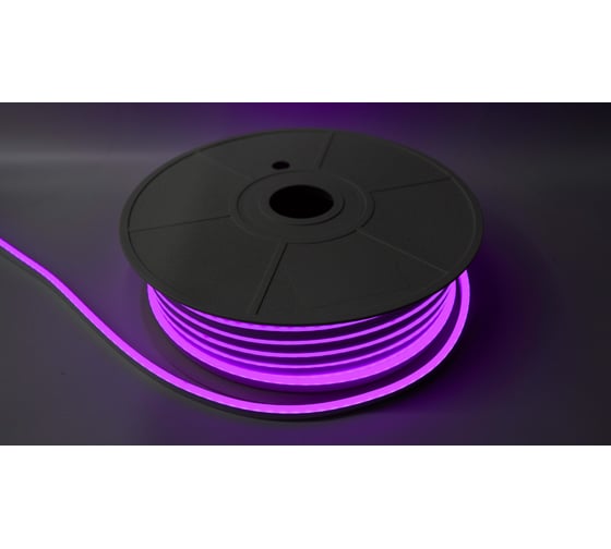 Неон тонкий DIAMOND LED -PURPLE-10mm-MEN (50 п.м.) 12V, цвет пурпурный NEON-6X12-SIL-DC12