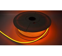 Неон тонкий DIAMOND LED 12V, цвет оранжевый NEON-6X12-SIL-DC12-ORANGE-10mm-MEN (50 п.м.)