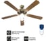Люстра вентилятор Classic RC 132 DREAMFAN 90201DFN 6