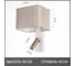 Бра Citilux DEKART LED с песочным абажуром и выключателем Белое CL704482 5