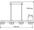 Люстра подвесная RITTER БУОНО, 633х85х1000мм, 4хGX53, металл, черный, 51444 6 8