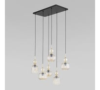 Подвесной светильник TK Lighting Sophia Cognac E14 с плафоном из фактурного стекла 11044 черный/янтарный a072559