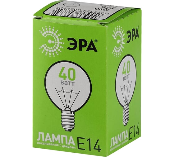 Лампа накаливания ЭРА ДШ40230E14CL C0039814 1