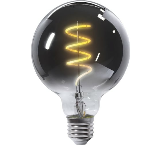Умная LED лампа GEOZON FL-05 филамент тонированная, E27, G80, 5.5W, 2200K-5500K, Wi-Fi, black GSH-SLF05