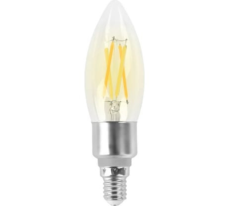 Умная LED лампа GEOZON FL-02 филамент, E14, C35, 5.5W, 2200K-5500K, Wi-Fi, 50-60Гц, 470lm GSH-SLF02