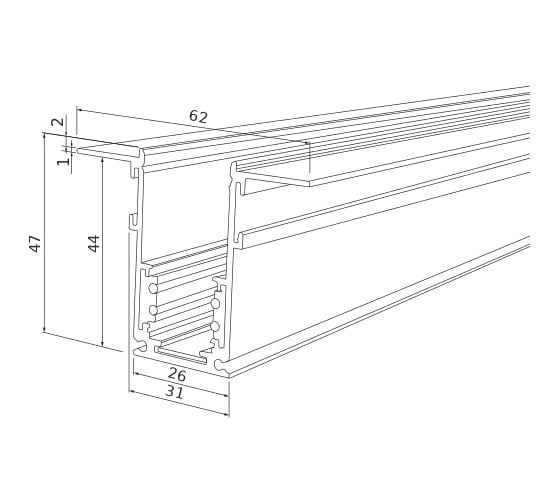 Встраиваемый шинопровод Elektrostandard Slim Magnetic черный 1м 85086 a057186
