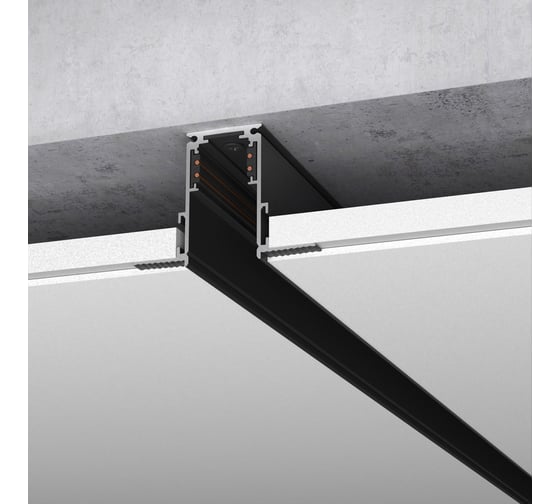 Встраиваемый шинопровод Elektrostandard Slim Magnetic черный 1м 85086 a057186 1
