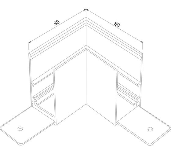 Угловой коннектор для накладного шинопровода Elektrostandard Slim Magnetic 85090 a057205