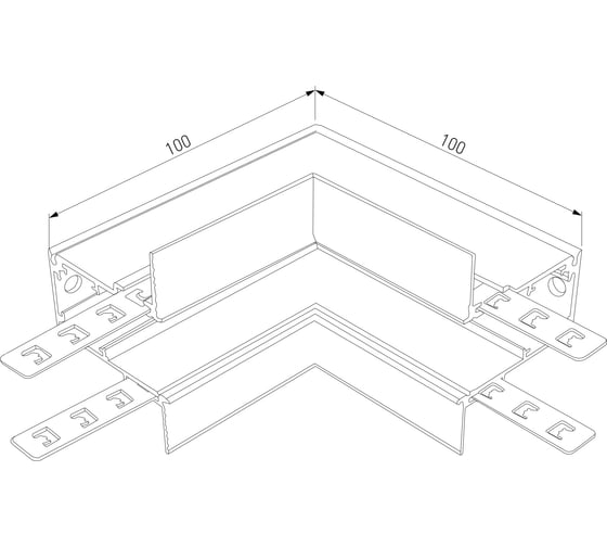 Угловой внутренний коннектор для встраиваемого шинопровода Elektrostandard Slim Magnetic 85093 a057208