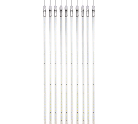 Гирлянда Neon-Night Тающие сосульки комплект 10 шт x 100см, шаг 100см, 960 LED теплый белый, белый каучук, IP65, 24В, соединяется 256-428