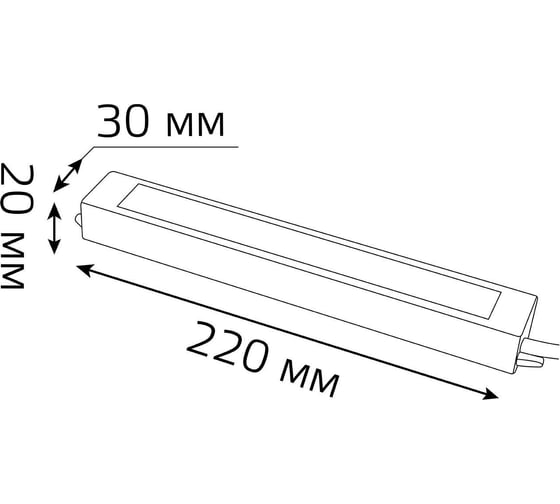 Блок питания Gauss LED STRIP 30W 24V IP66 1/50 202022030