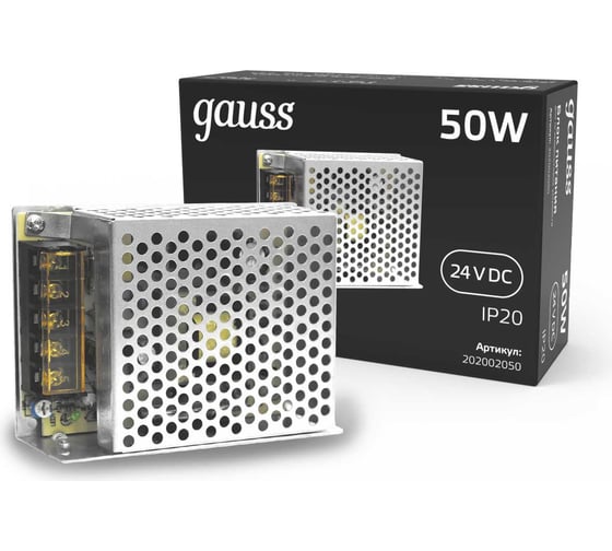 Блок питания Gauss LED STRIP PS 50W 24V 1/120 202002050