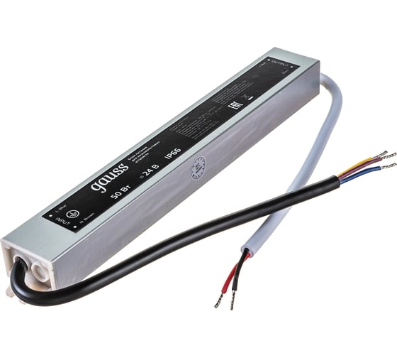 Блок питания Gauss LED STRIP 50W 24V IP66 1/50 202022050 1