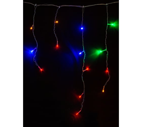 Светодиодная гирлянда TDM Бахрома 1.9x0.5 м, 68 LED, многоцветная, 8 режимов, 250 В, IP20 SQ0361-0078