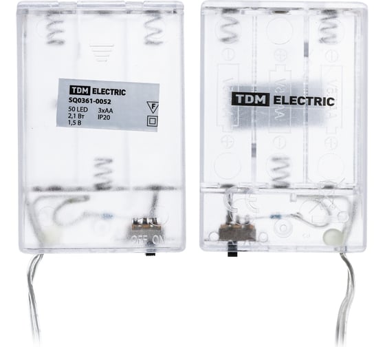 Светодиодная гирлянда TDM Роса100 100 LED, 10 м, 3000 К, 3хАА SQ0361-0053