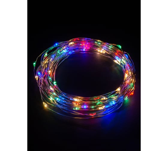 Светодиодная гирлянда TDM Роса 100-Д 10 м, 100 LED, многоцветная, ПДУ, USB, IP20 SQ0361-0090
