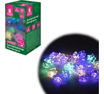Электрогирлянда-нить комнатная Золотая сказка Звезды, 2м, 20LED, мультицветная, батарейки, , 592477