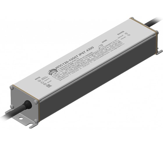 LED-драйвер Argos ИПС120-1050Т IP67 4300 АРГОС 120 Вт 115 В 1,05 А для светодиодных светильников внутреннего и наружного освещения, IP67 7059253