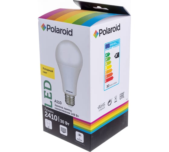Светодиодная лампа Polaroid 220V A110 30W 4000K E27 2410lm PL-A11030274