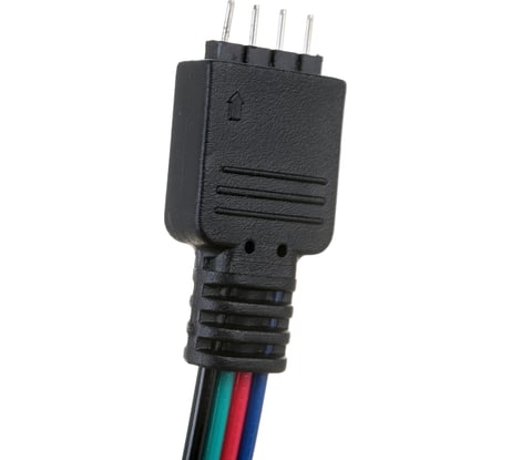 Выводной коннектор для цветной светодиодной ленты RGB, Wolta провод длиной 15см, артикул WLS-A-05