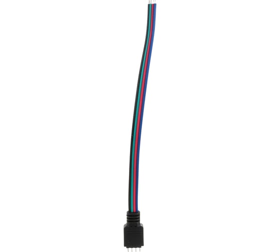 Выводной коннектор для цветной светодиодной ленты RGB, Wolta провод длиной 15см, артикул WLS-A-05