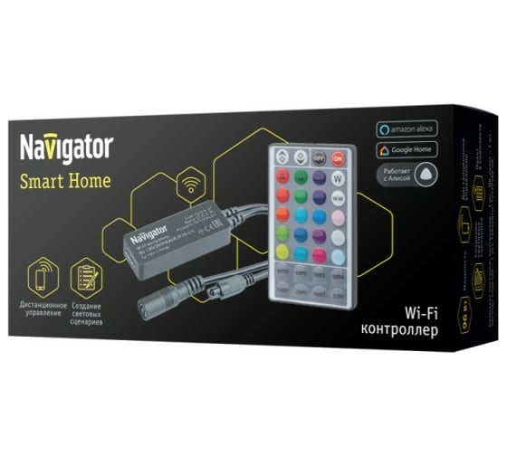 Контроллер Navigator 14 503 ND-CWIFIRGBW96IR-IP20-12V 14503