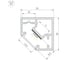 Профиль Arlight SL-KUB-DISPLAY-2525-2000 ANOD BLACK 2м 062894 2