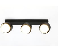 Тройной спот на основании General Lighting Systems Матрикс GWL-3GX53-M-IP20 черный+золотой, под лампу GX53 662677