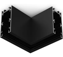 Коннектор угловой Ambrella Light для накладного шинопровода Magnetic 48V 10мм BK черный 80х80 GL1961