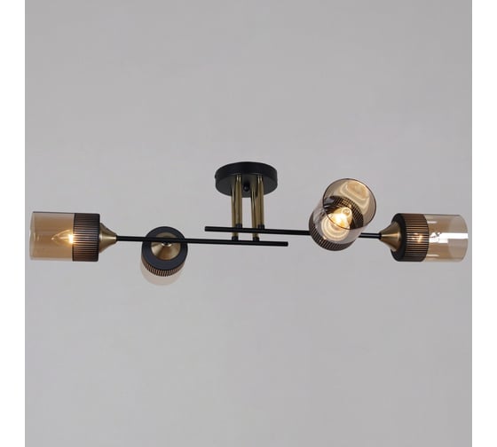 Потолочная люстра ReLuce 48460-0.3-04 BK+COPPER