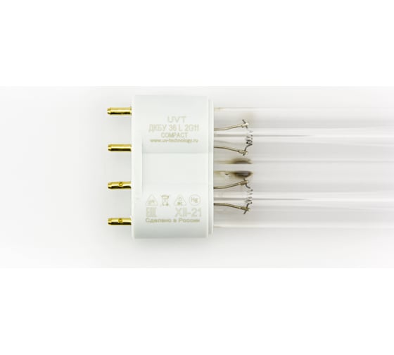 Бактерицидная ультрафиолетовая лампа UVT ДКБУ 36 L 2G11 COMPACT GLP36WHT5L2G11